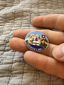 Grindelwald Vintage Travel Souvenir Enamel Pin Badge