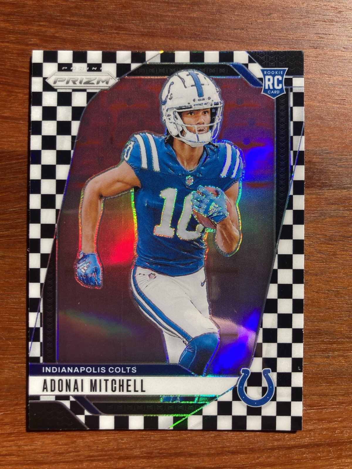 2024 Panini Prizm Rookie Adonai Mitchell Sp 303 Black & White Checker Prizm Jets