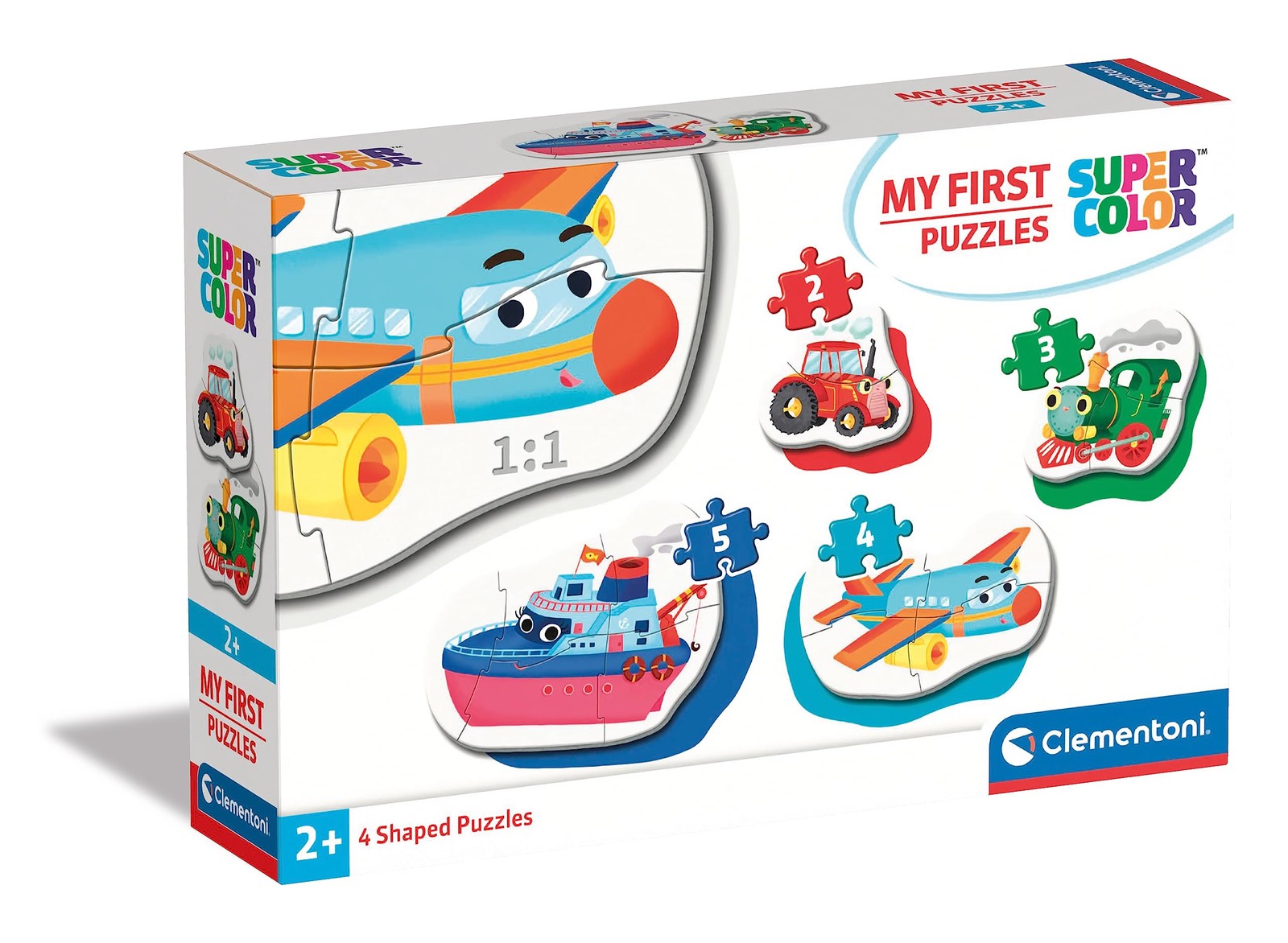 Clementoni 20811 Supercolor Transportmittel Puzzle 2 3 4 5 Teile ab 2 Ja 4390₽