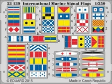 Eduard Models 1/350 International Marine Signal Flags (1 Photo-Etched Sheet)