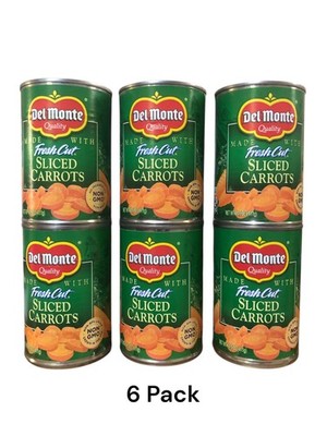 Del Monte Quality NON-GMO Fresh Cut Sliced Carrots 14.5 oz (x6)