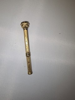 ANTIQUE VICTORIAN GOLD FILLED MECHANICAL PENCIL JEWELED