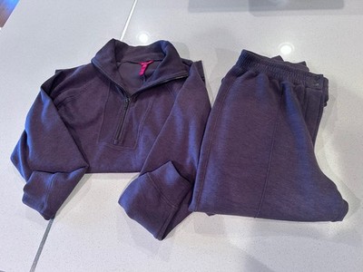 Spanx Air Essentials Half Zip Sweatshirt & Sweatpants  - Plus Size 1X