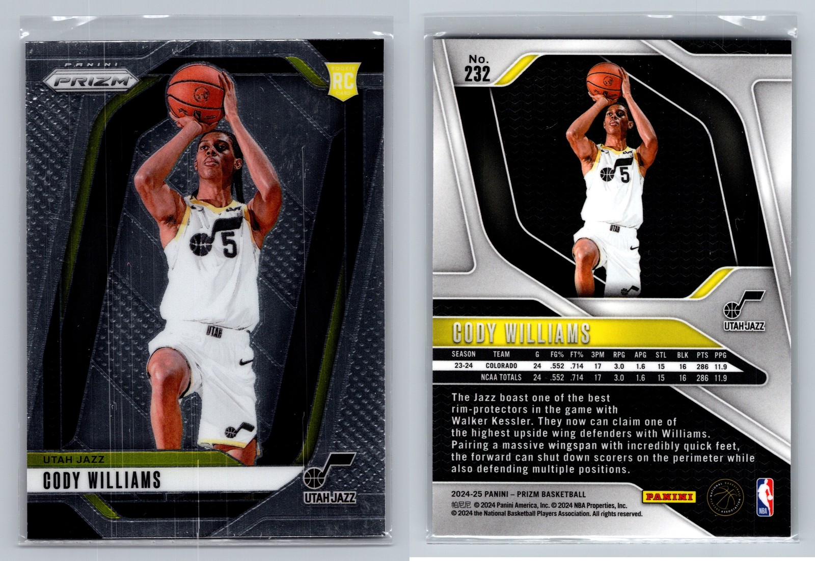2024-25 Panini Prizm #232 Cody Williams