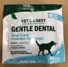 Vet  s Best Dog Dental Powder   90-Day Brush-Free Teeth  Breath Freshener