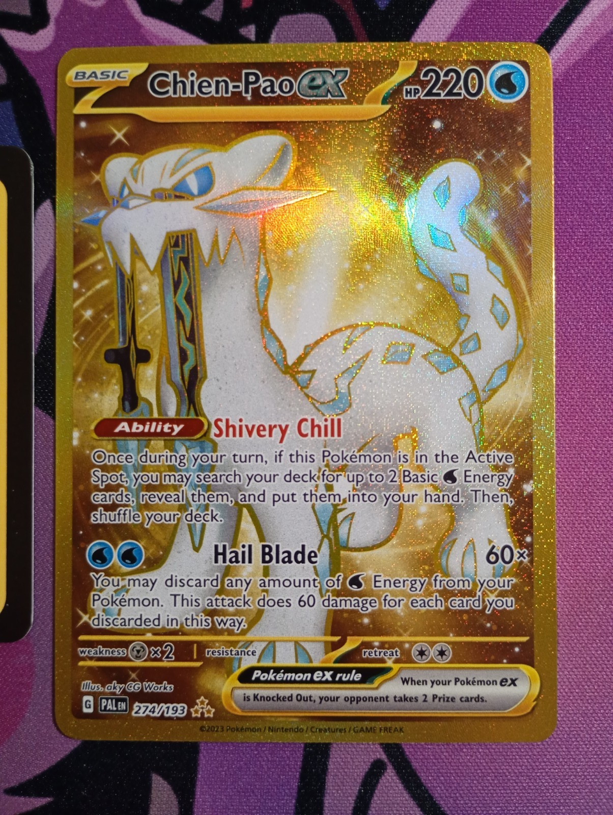 Chien-Pao ex 274/193 Hyper Rare Paldea Evolved Near Mint Card Pokémon TCG