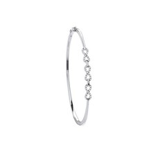 9ct White Gold Small Infinity Diamond Bangle  0.15ct   BND0060/OR