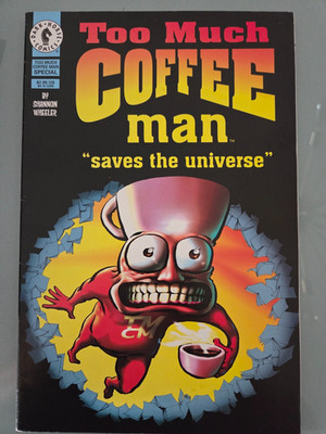 TOO MUCH COFFEE MAN SET OF 4 ISSUES (1995) ADHESIVE COMICS SHANNON WHEELER!
