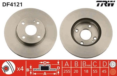 Brake discs Mazda MX-5 I 1.6 DF4121 (1 piece)