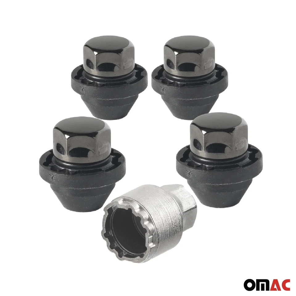 Kit de bloqueo de rueda para Lincoln MKZ 2017-2020 M14 X 1,5 cromado negro 4 cerraduras y 1 k Foto 4 de 4