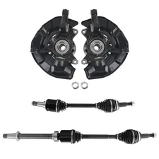 FWD Front Steering Knuckles Wheel Hub and Bearing CV Axles Kit for Toyota Sienna