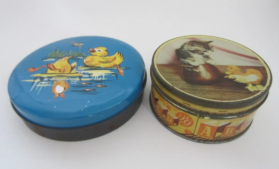 2 Vintage Sweet / Toffee Tins. Edward Sharp's Cat Tin and Cute Ducks Tin - Image 3 of 4