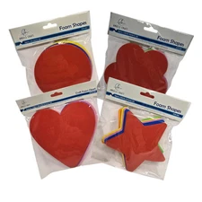 Foam Shapes For Arts And Crafts. 5 inch to 7 inch. Assorted Colors. 42pcs