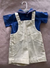 Vintage Stantogs Toddler Clothes Shorts Outfit Set Health-Tex White Blue