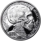1 oz Proof Skulls and Scrolls Silver Round Hobo Nickel Series #3 New w CoA LOT 2