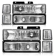 AXLAHA Headlights Assembly for 1994-1998 Chevy Silverado Tahoe Suburban C10
