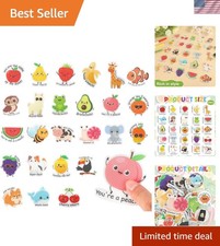 50 Pcs Anxiety Sensory Stickers Motivational Textured Calm Strips Cute Animal...