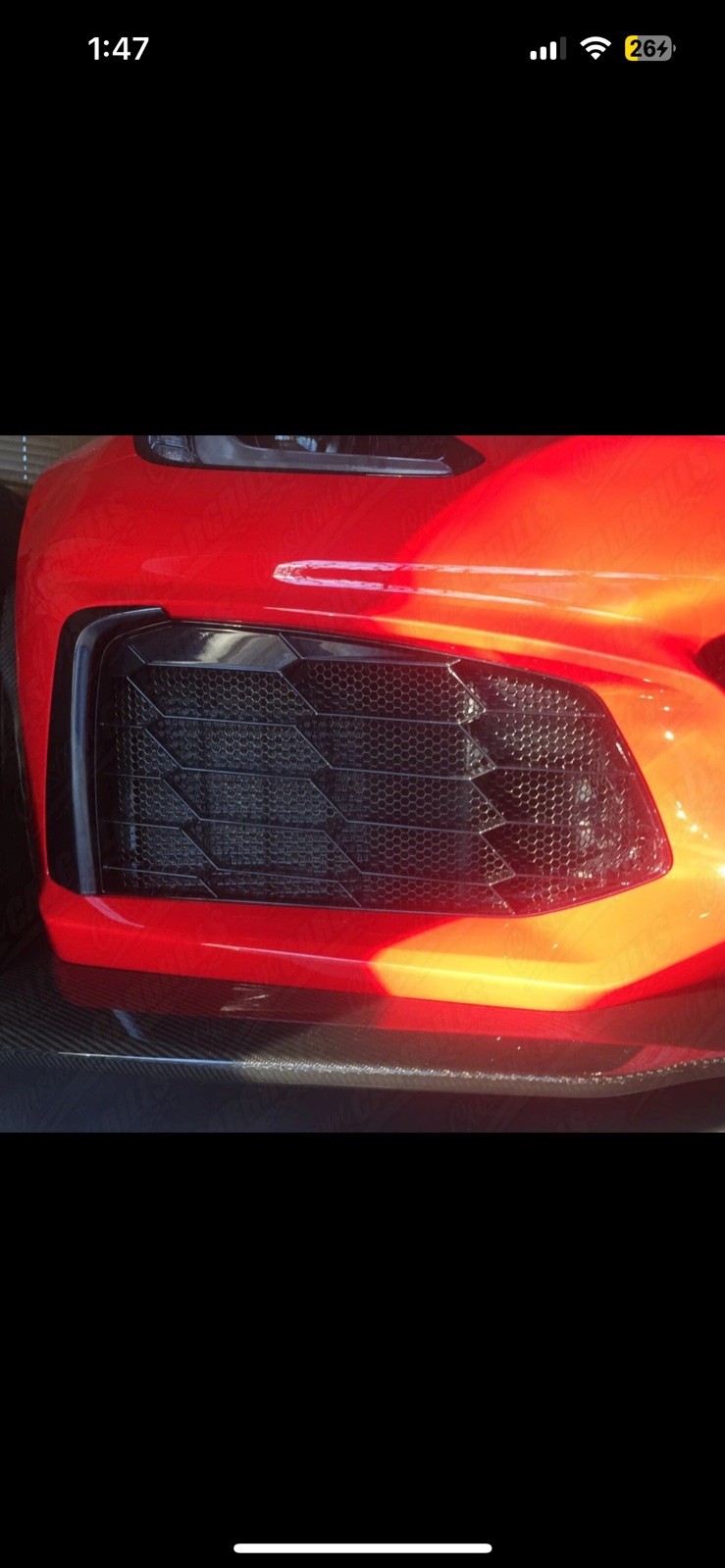 CCG MESH GRILL 3 PIECE KIT FOR A 2019 CHEVROLET CORVETTE ZR1 GRILLE GLOSS BLACK
