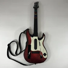 Nintendo Wii Guitar Hero Wireless Guitar Red W/ Strap