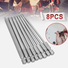 8X Torx Screwdriver Drill Bit Set 100MM Long Hex- T8 T10 T15 T20 T25 T27 T30 T40