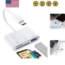 1PCS USB C to SD Card Reader, SD/TF/USB 3-in-1 Memory Card Reader, Compatible...