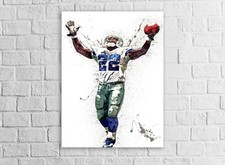 Emmitt Smith Dallas Cowboys Art: Museum-Quality Football Poster or Canvas