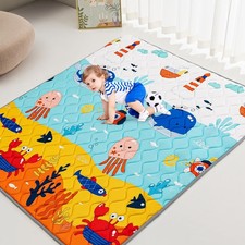 Baby Play Mat - Thicken 71x59 Inch Soft Foam Crawling Mat for Playpen  Floor...