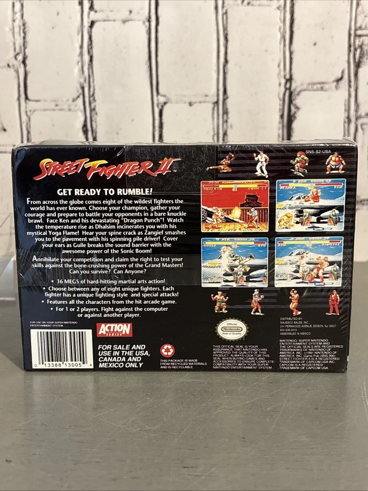 Street Fighter II 2 Super Nintendo SNES CAPCOM Factory Sealed New Authentic - Image 4 of 4