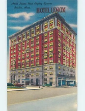 Unused Linen OLD CARS & LENOX HOTEL Boston Massachusetts MA : clearance u8499