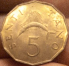 Tanzania 5 Senti 1966 UNC