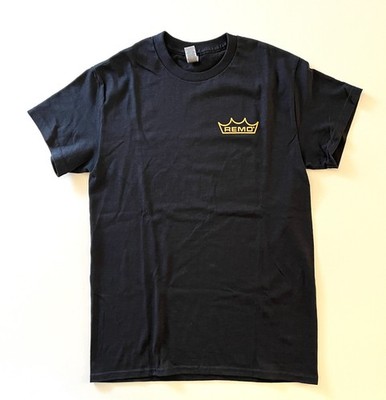 NWOT Remo Drums logo black Men's T-shirt Small 100% cotton