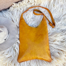 Handmade Yellow Leather Shoulder Bag for Women ,genuine Leather Crossbody Bag,