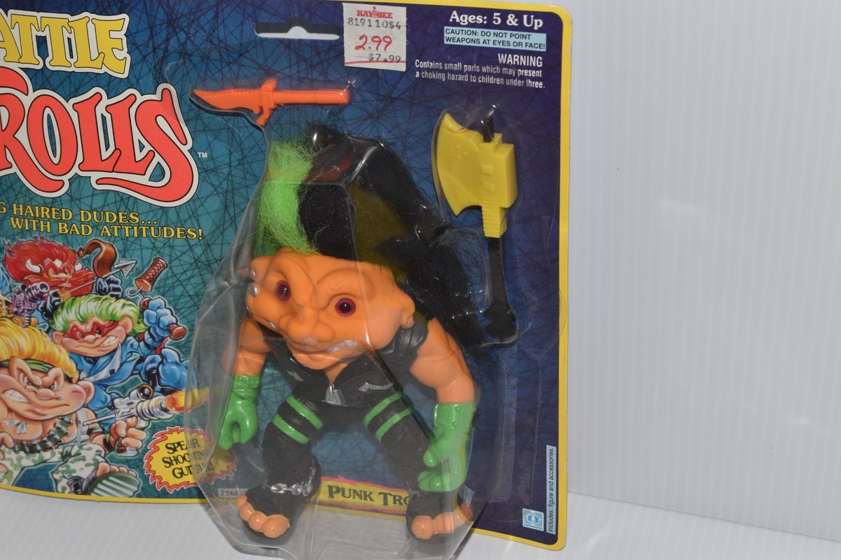 BATTLE TROLLS PUNK TROLL HASBRO NEW SEALED - MINT ON CARD - 1992
