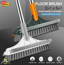 3-in-1 Long Handle Rotating Cleaning Brush Bathroom & Floor Crevice Tool