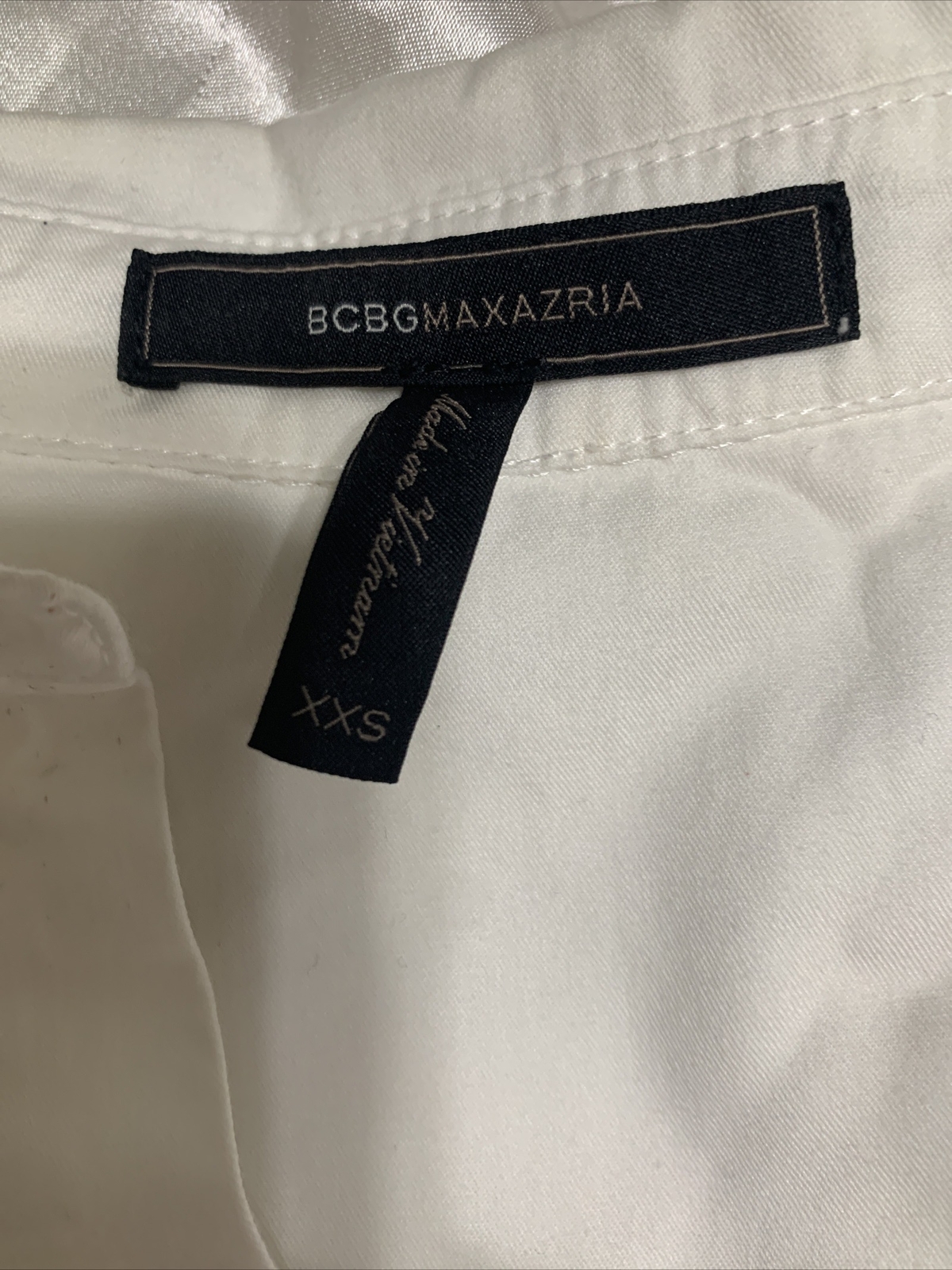 bcbgmaxazria npb16a21-100 Solid white Ruffle dres… - image 3