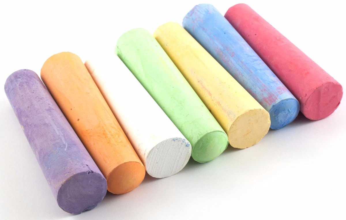 Premium Jumbo Chalk Sticks Box 12 Mark Pavements Metal Concrete Timber Crafts