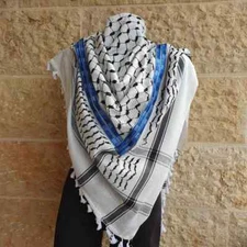 Jordanian Palestinian Unique Arafat Shawl Slight Traditional Shemagh Keffiyeh