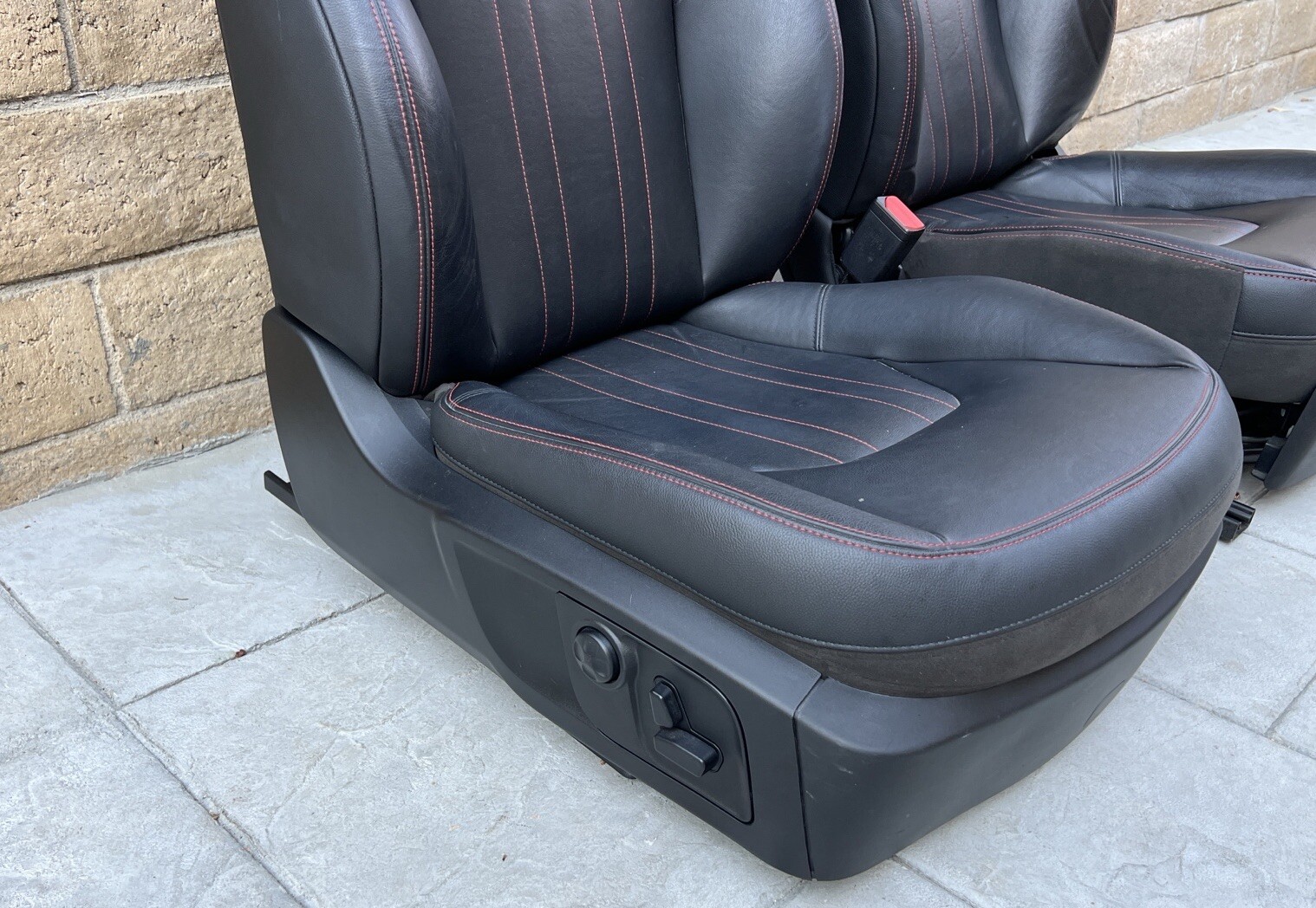 2017 - 2020 MASERATI GHIBLI Front Seats PAIR Leather w/ RED Stitching OEM