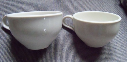 Russell Wright 1960 Vintage Iroquois Casual China White Cup/Saucer Sets (2) - Picture 3 of 7