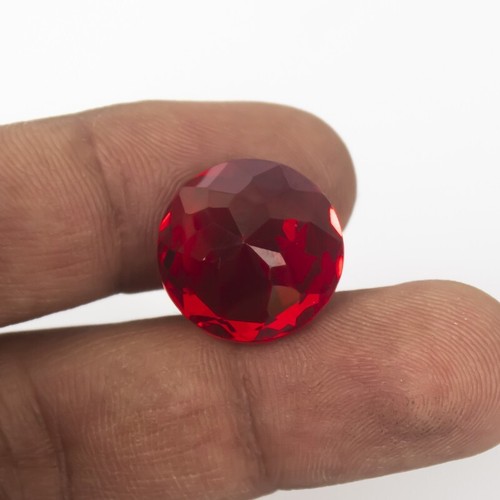 30.0 Ct Certified Natural Beautiful Round Shape Red Topaz Loose Gemstones AD-763 - Picture 12 of 14