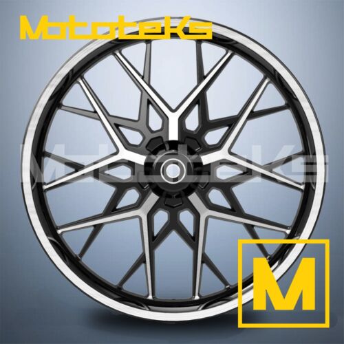 16X3.5 RAZOR MAG WHEEL BLACK MACHINE FOR HARLEY SOFTAIL SPORTSTER DYNA FRONT RIM - Picture 2 of 5
