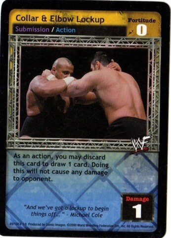 WWE: Collar & Elbow Lockup [Played] card type Submission Raw Deal Wrestling WWF - Picture 1 of 1
