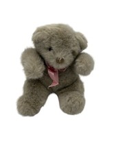 Vintage 1987 Heartline Teddy Bear Stuffed plush tan bear 10"