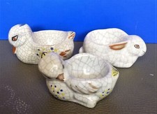Porzellan / keramikfiguren 3 Eierbecher Karlsruhe selten 🐣 🐣 🐣 🐣 🐣 🐣