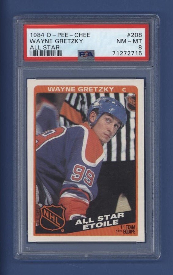 1984-85 OPC #208 WAYNE GRETZKY *ALL-STAR* PSA 8 NM-MT Edmonton Oilers *HOF*