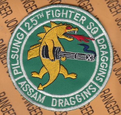 USAF Air Force 25th Fighter Sq PILSUNG ASSAM DRAGGINS 3.75'' patch c/e