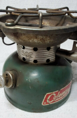 コールマン502ビンテージ1979/5 COLEMAN 502 Single burner Stove- & ALUMINUM case WICHITA,KS