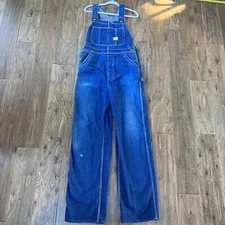 Vintage 50’s USA Pay Day Denim Farm Bib Overalls Carpenter Sanforized Union Made