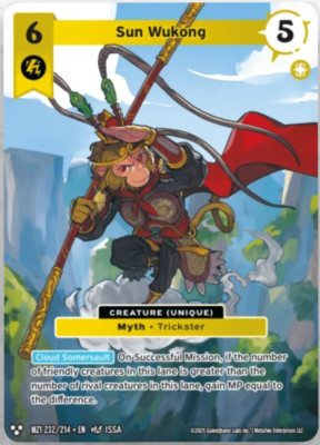 Sun Wukong 232/214 Creature (Unique) MZ1 SSR Triple Secret Rare