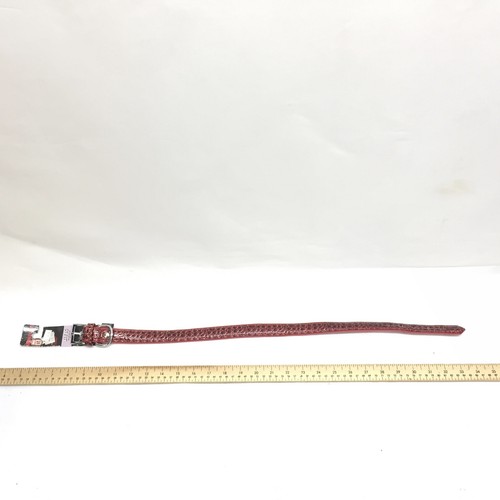 Dogit Style Faux Leather Dog Collar-Ibiza, Red, XL - Picture 4 of 6